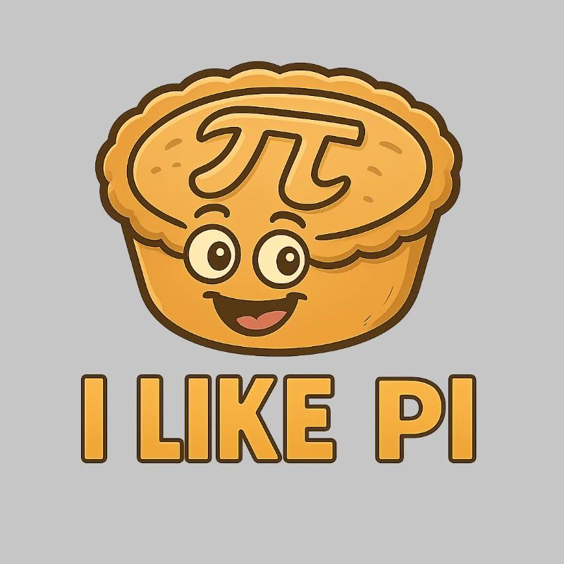 Pi cake with funny face