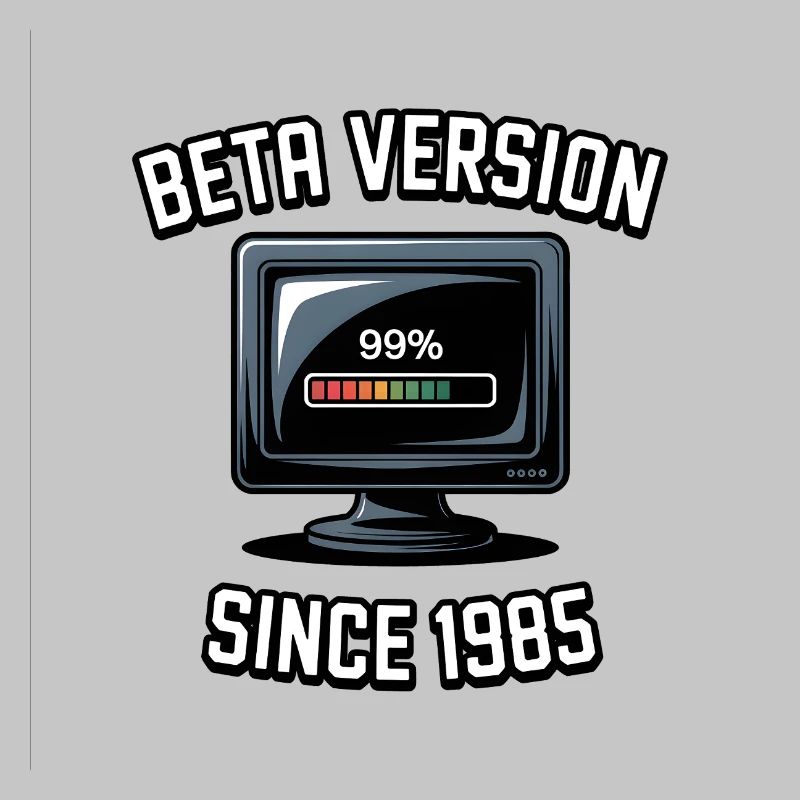 Retro Computer Progress Design