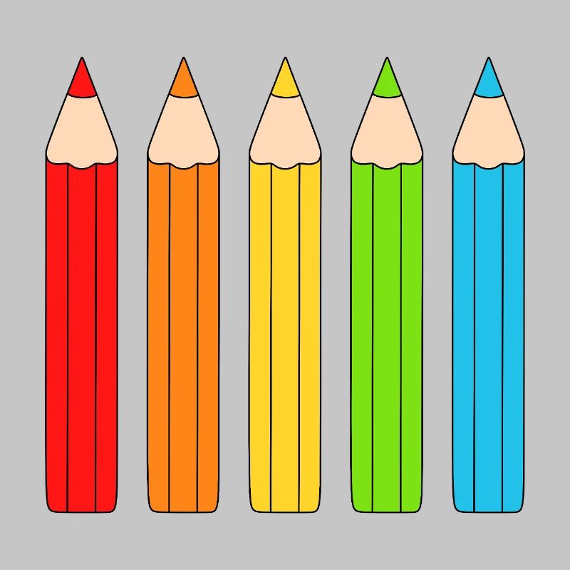 Vibrant Colour Pencil Array Design