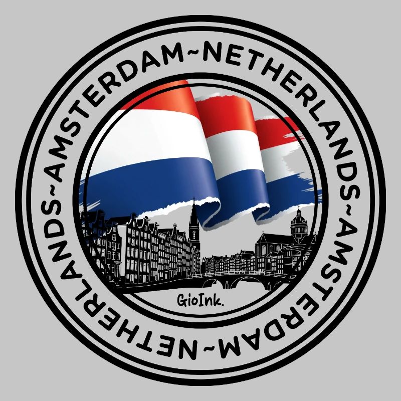 Abstraktes niederländisches Flaggenkunstdesign