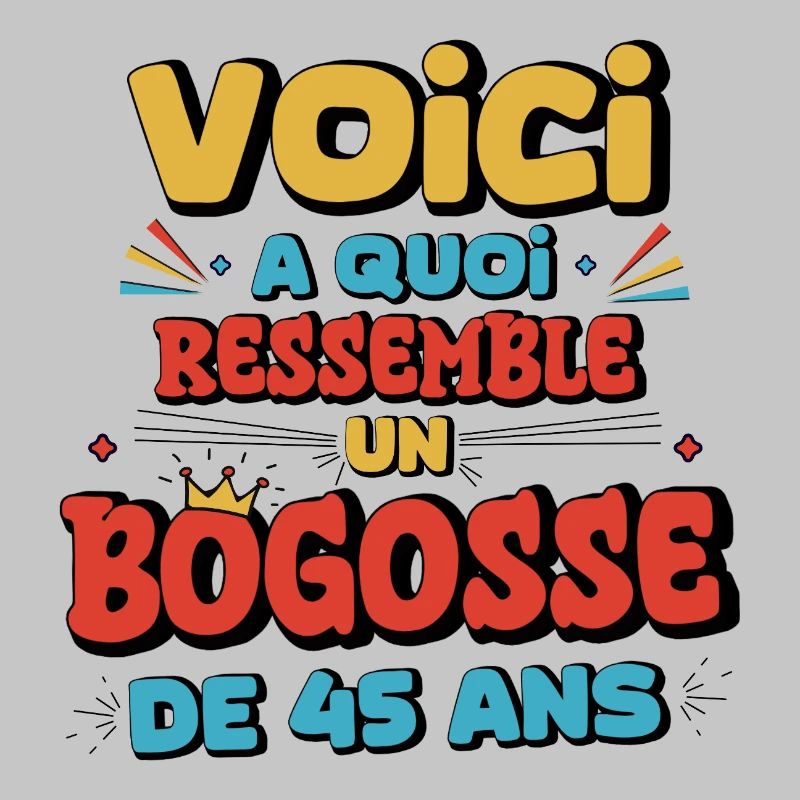 Humorous design for 45 years