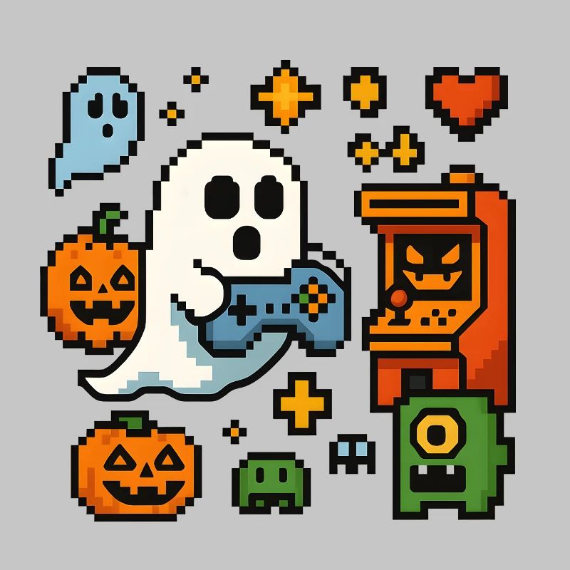 Pixel Ghost Gaming Design rétro