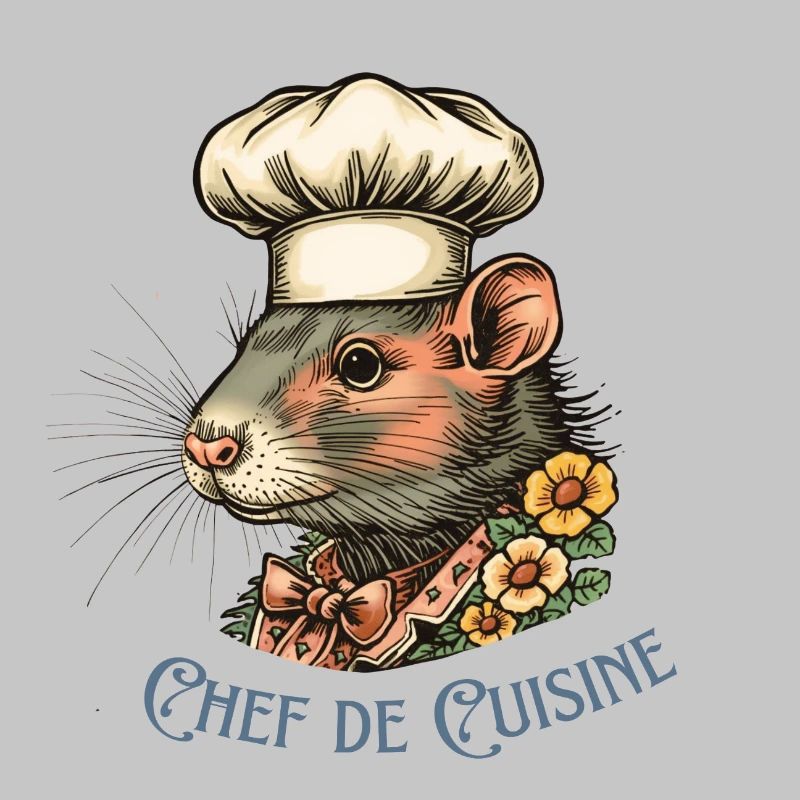 Cooking Rat with Chef Hat