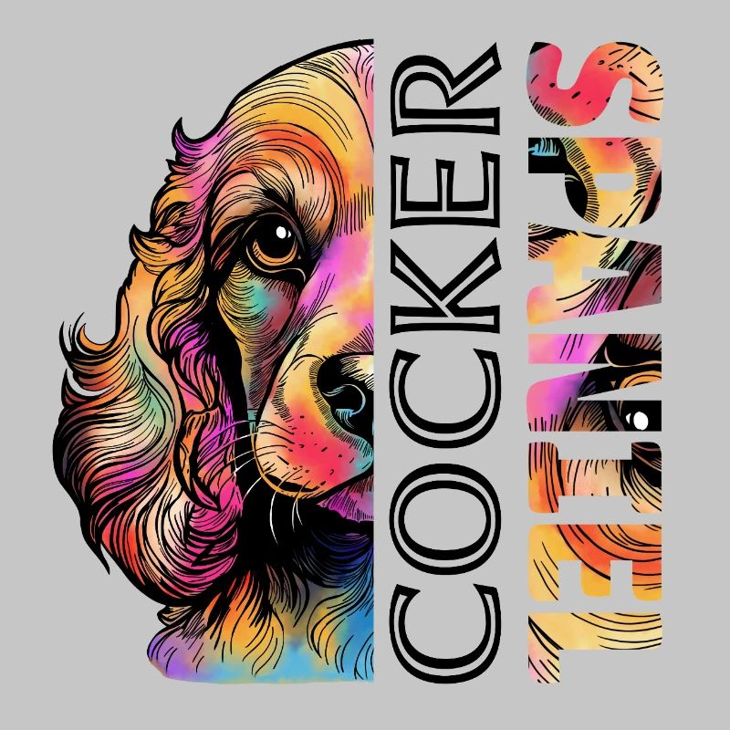 Cocker Spaniel coloré