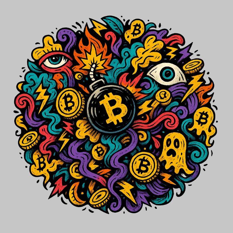 Vulkanischer Bitcoin Chaos Design