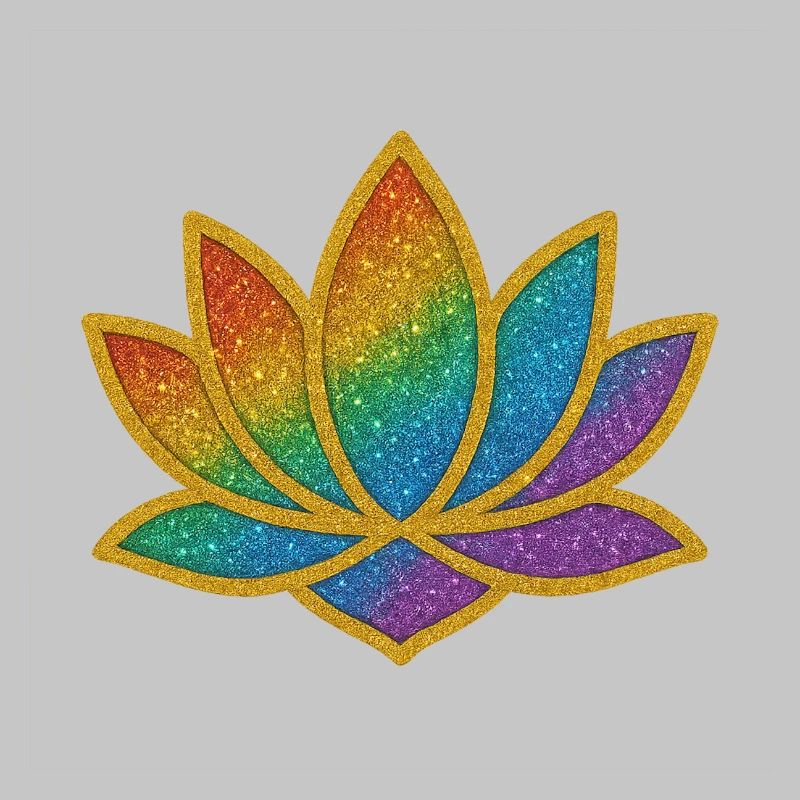 Glitzernder Regenbogen Lotus