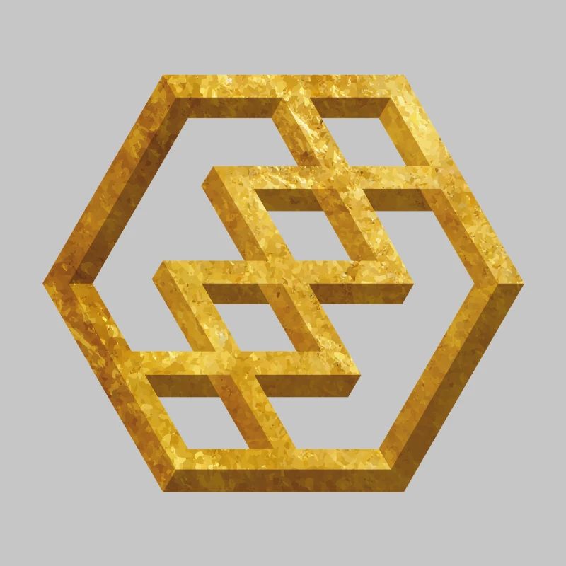 Goldenes Geometrisches Muster