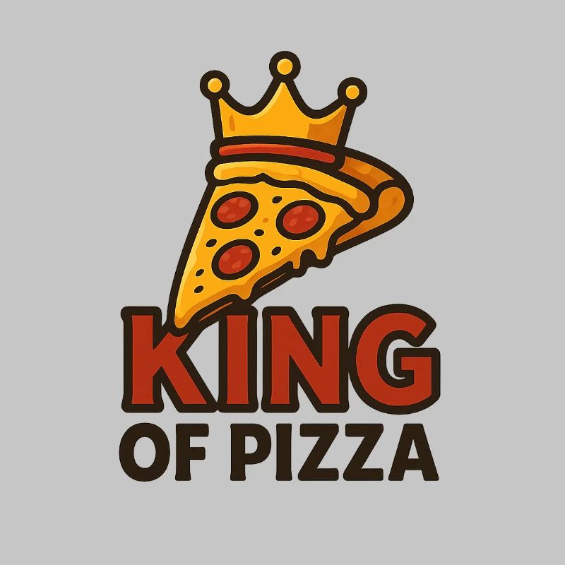 König der Pizza mit Krone