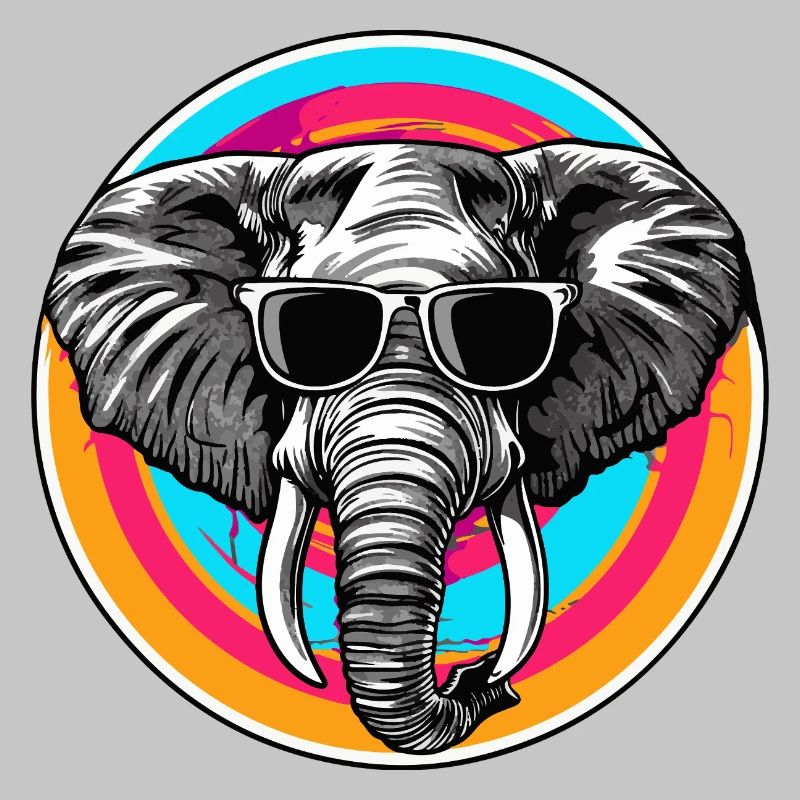  Elefant mit Sonnenbrille