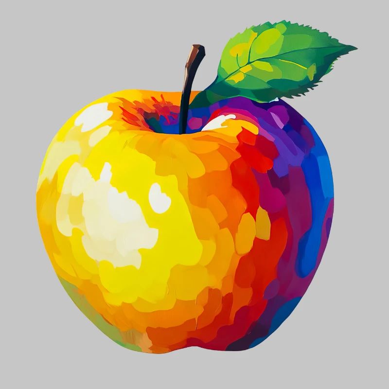 Farbenfroher Pixelapfel
