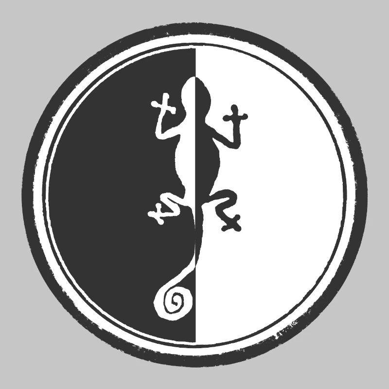 Design caméléon noir et blanc