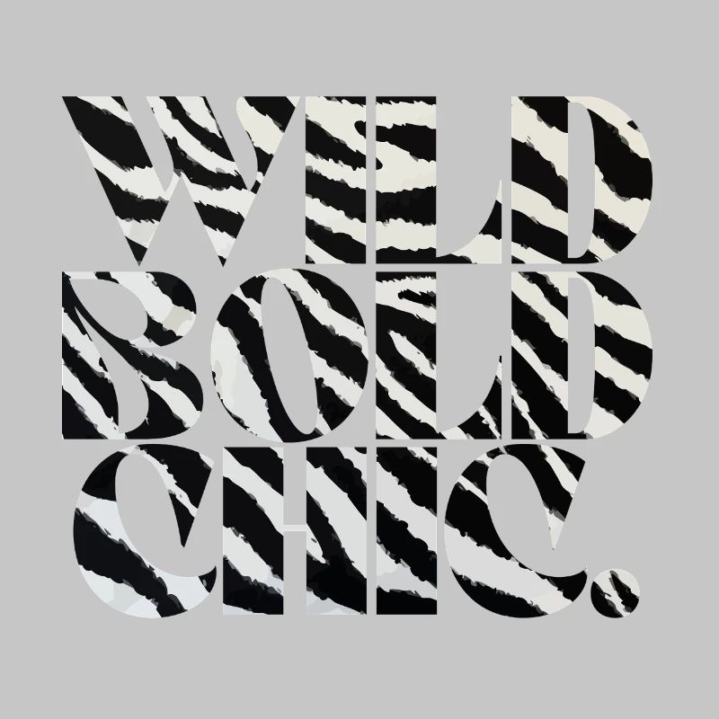 Wild Bold Chic Zebra Typography