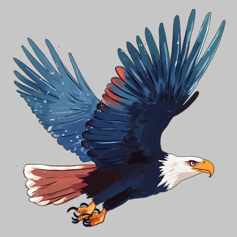 Pygargue à queue blanche en vol