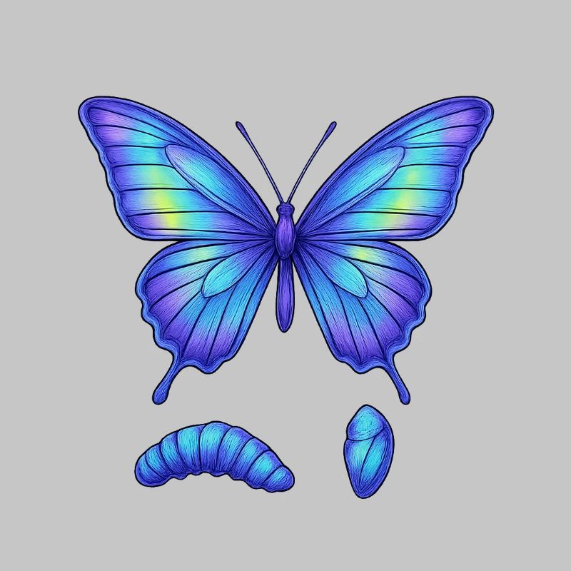 Blauer Gradientschmetterling