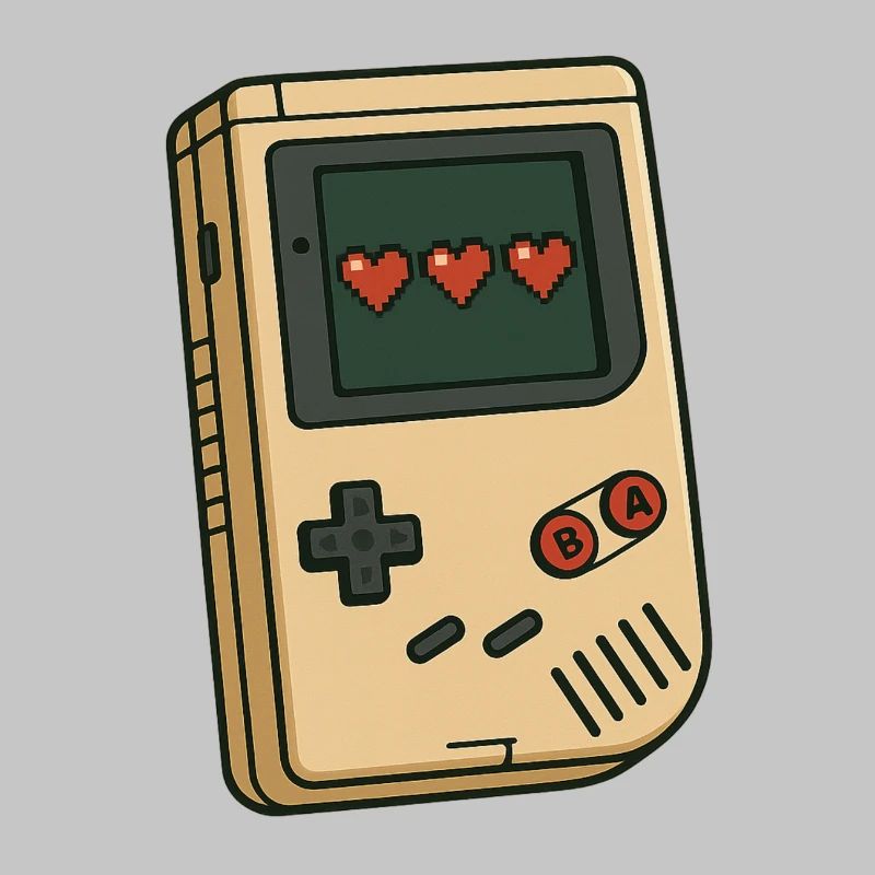 Retro Gameboy Herzdesign