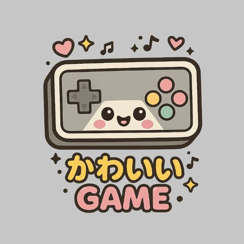 Kawaii Game Controller Illustration