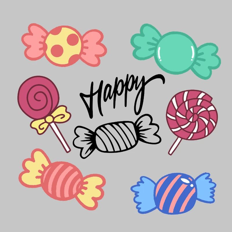 Candy Circle Icons Collection