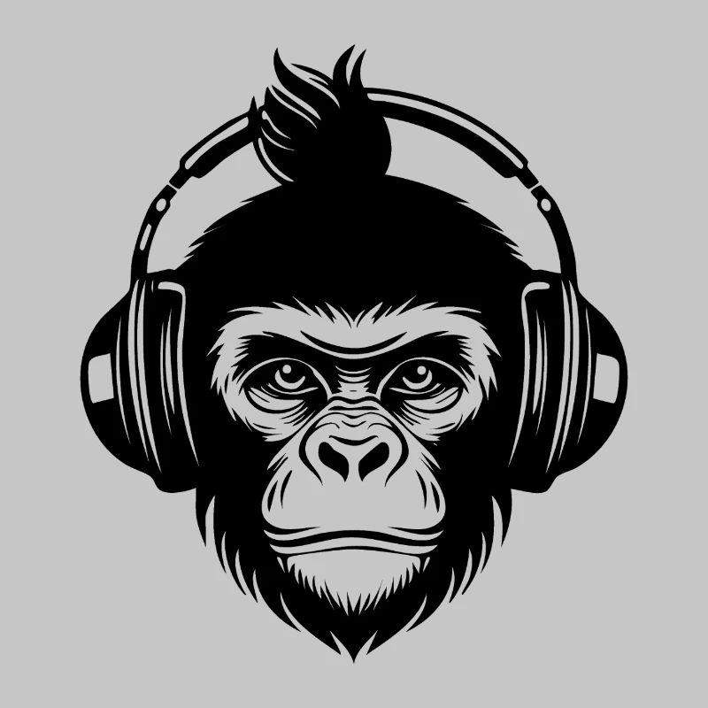 Beat Maker Monkey Head Studio Session Chemise
