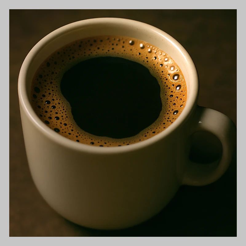 Eine Tasse schwarzer Kaffee