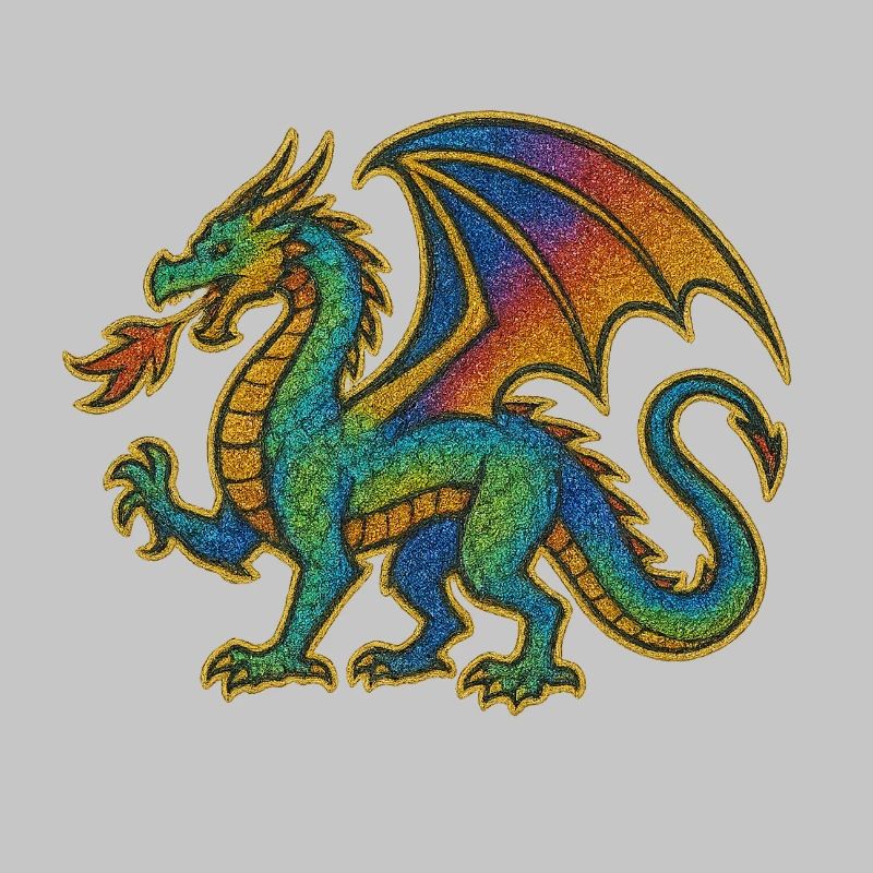 Regenbogen Drachenprint