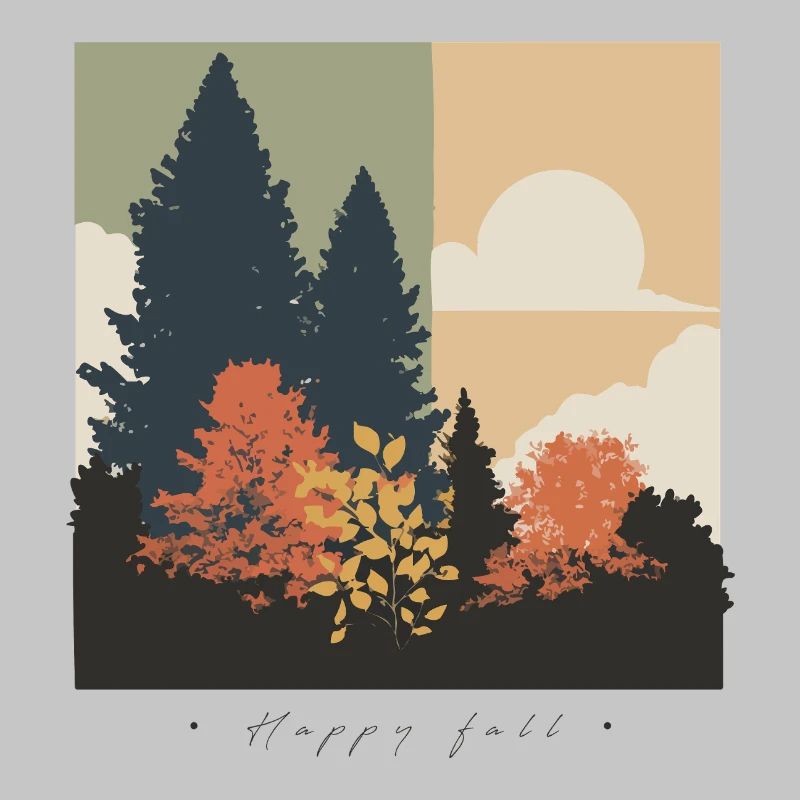 Autumn Forest Silhouette