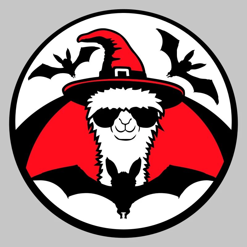Llama Halloween Witch Hat Bat Cool Alpaca Cute