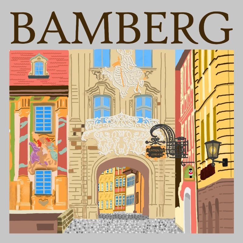 Bamberg, Bavière, Dessin à la main
