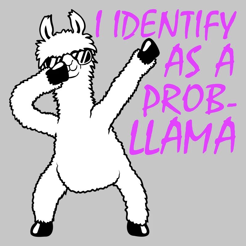 Je m’identifie comme un probllama Cool Lama Problem Spruch