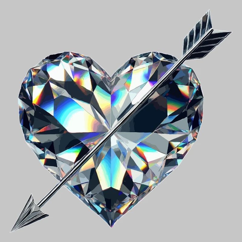 Diamantherz mit Pfeil