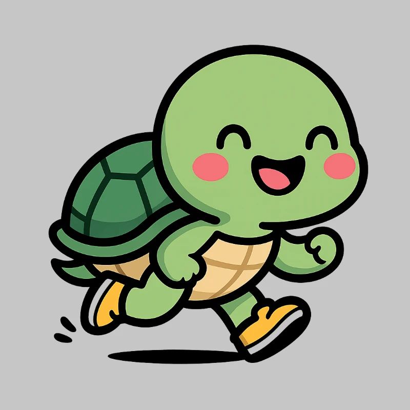 Turtle-runner smile