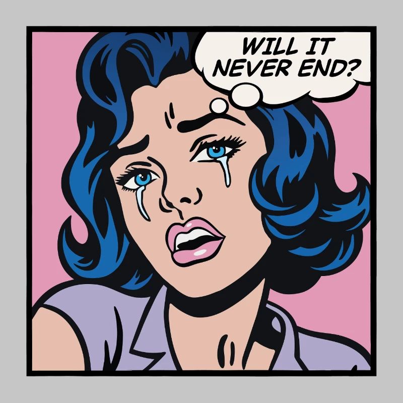 Wird es nie enden? Pop-Art-Mädchen