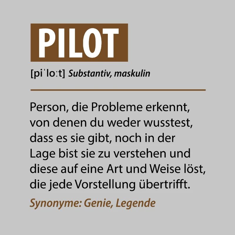 Lustige Pilot Beruf Definition Geschenke