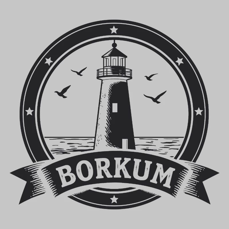 Leuchtturm Borkum Maritimes Emblem
