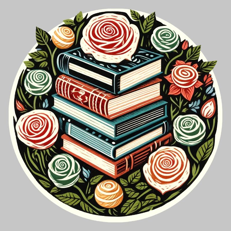 Florales Book Stack Emblem
