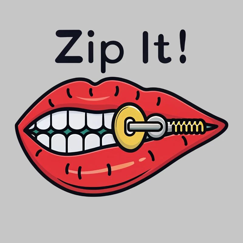 Zip It! Red Lips Zipper