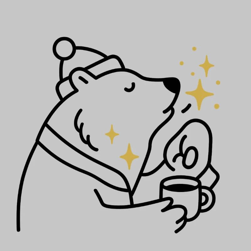 Sternenglitzer Bär Kaffeezauber