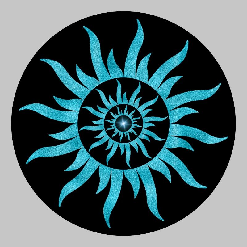 Sonne Spirale Blauer Saphir