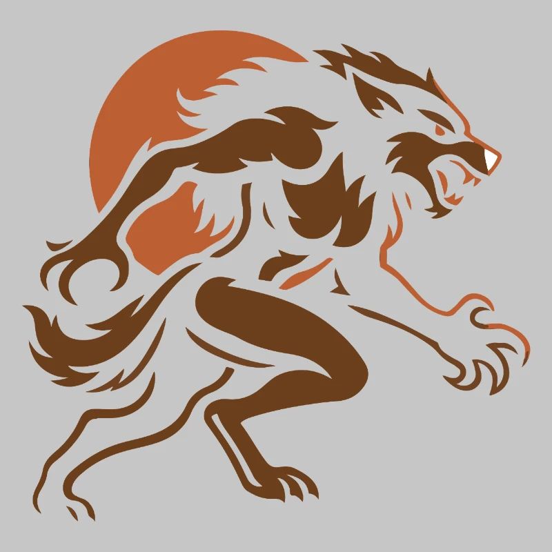 Brauner Wolf im Sturm