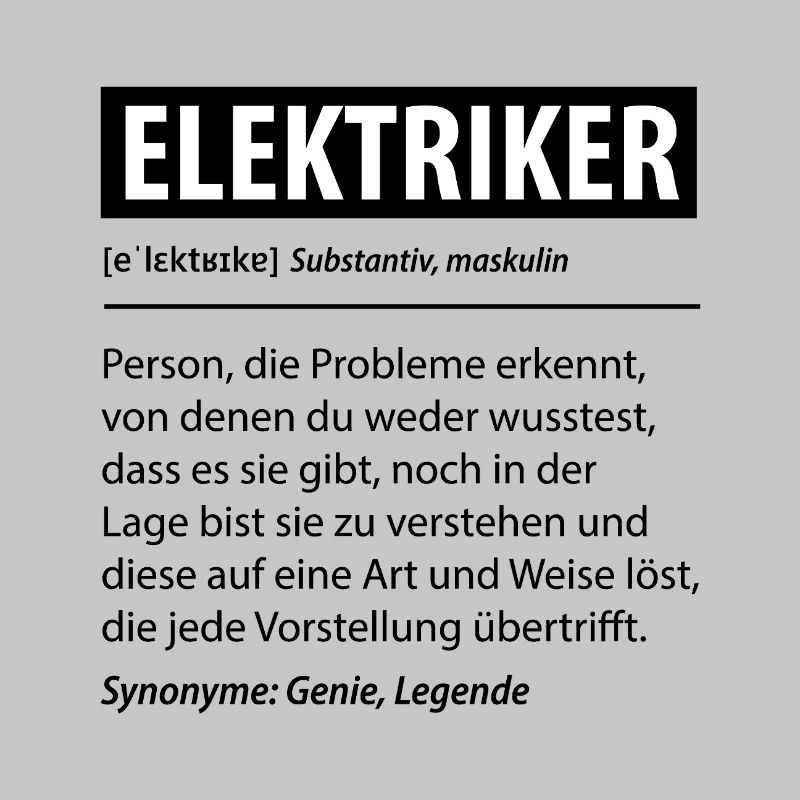 Elektriker Strom Experte Beruf Lustige Geschenk