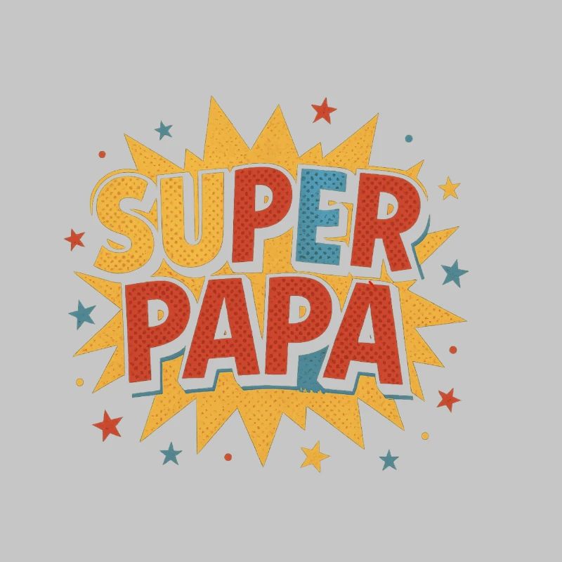 Super Dad Comic Burst Retro