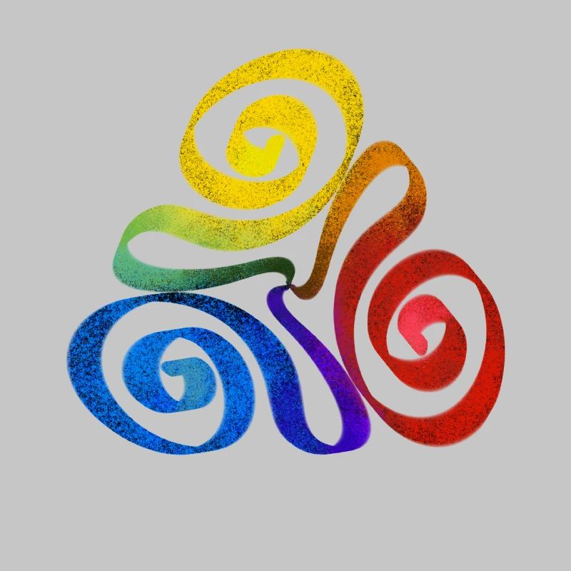 Rainbow triangle spiral