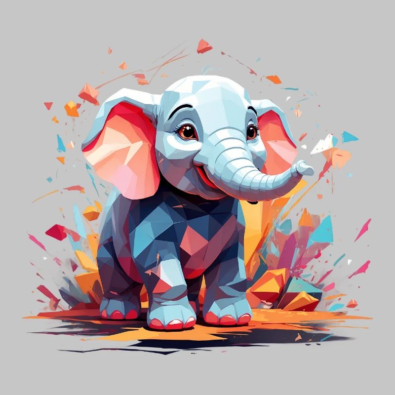 Elefant Farbexplosion