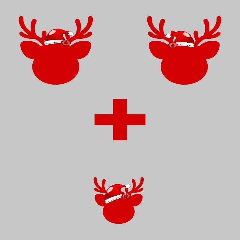 FIRST CHRISTMAS THREESOME REINDEER