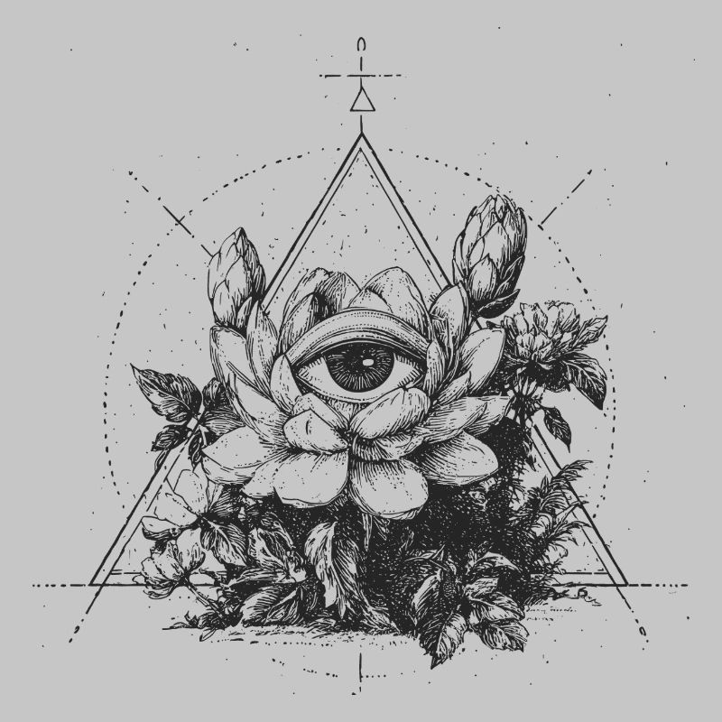 Eye in Triangle Flower Sign