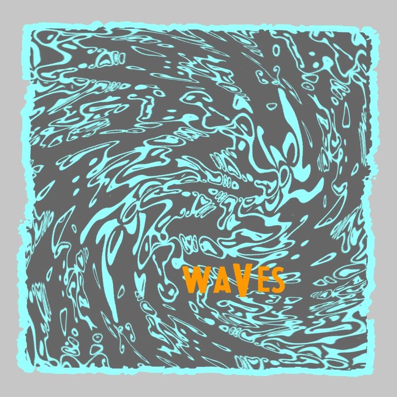 Wave flow neon pattern surf