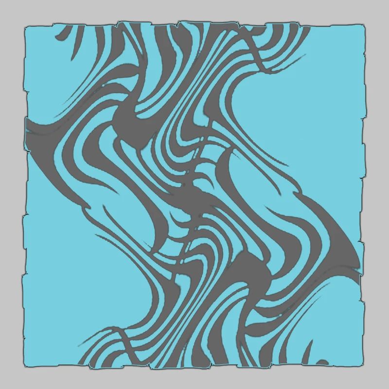 Zebraisches Muster Cyan