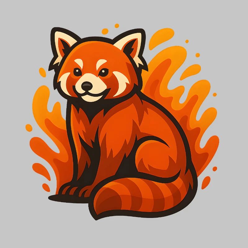 Brennender Roter Panda