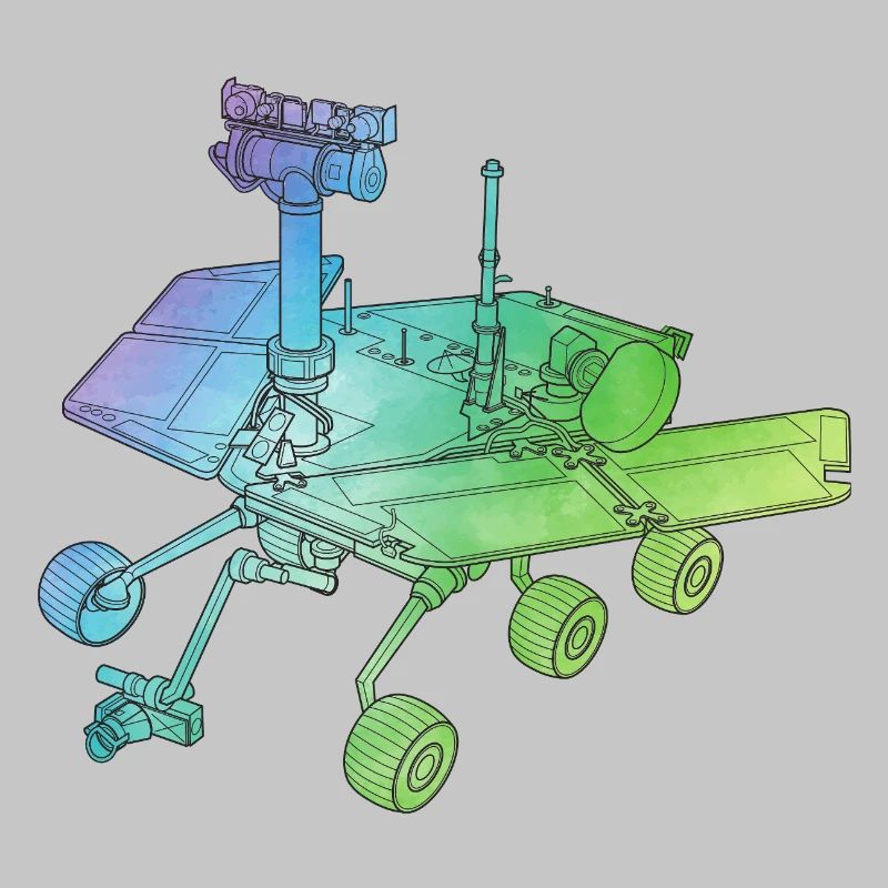 Aventure spatiale sur le rover martienne sur la planète rouge