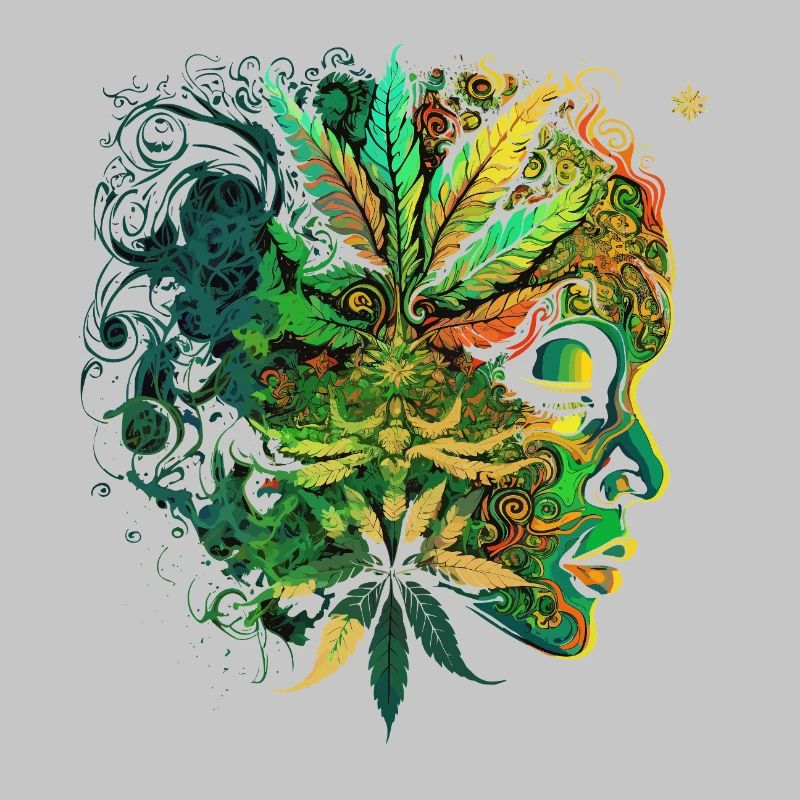Psychedelic Cannabis Face