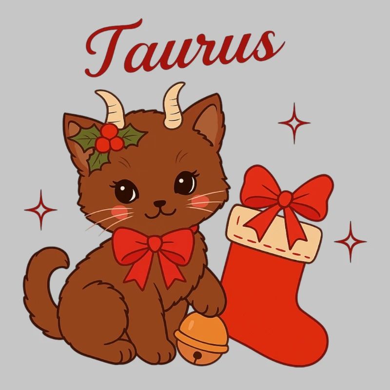 Chat Taureau Noël : Chat taureau mignon
